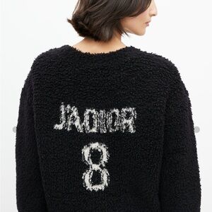 Dior Black Teddy Sweater with White Accents